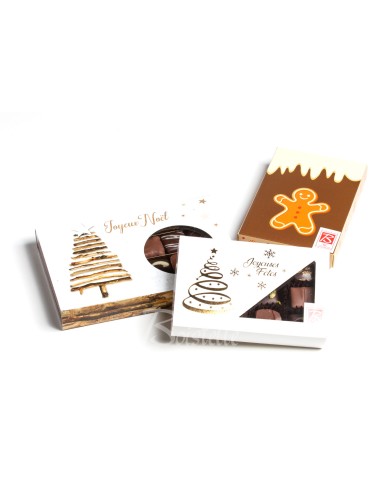 Coffret chocolats décor de Noël