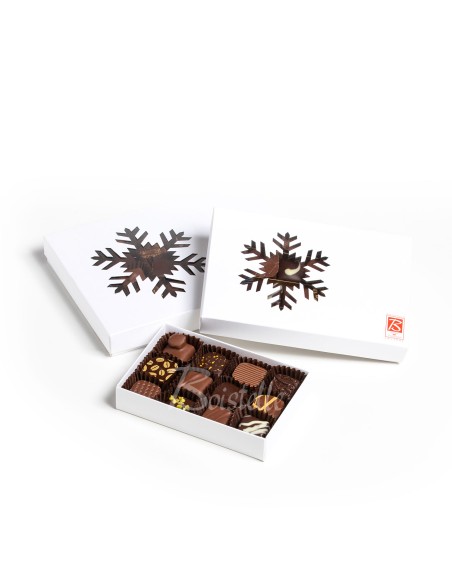 Coffret chocolats décor de Noël
